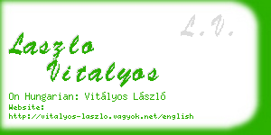laszlo vitalyos business card