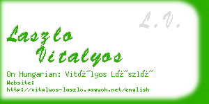 laszlo vitalyos business card